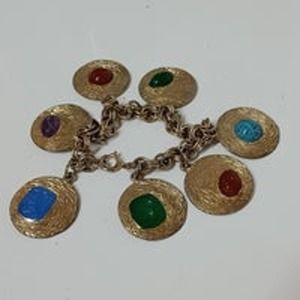 VINTAGE EGYPTIAN REVIVAL CHARM BRACELET